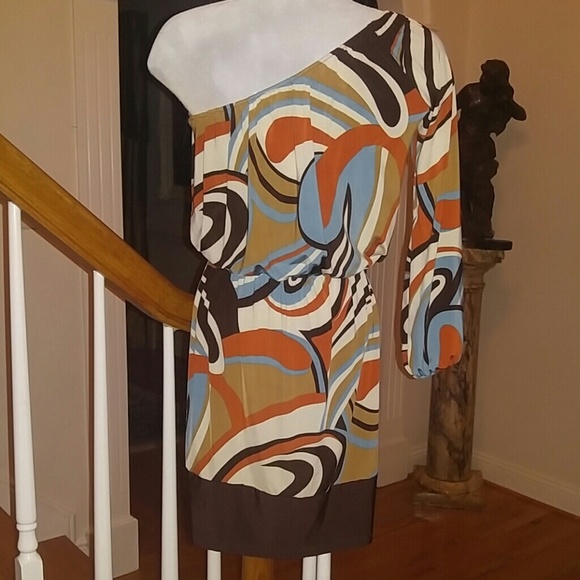 Private Gallery Lady's 1 Sleeve Patterned Dress Sm - Picture 2 of 4